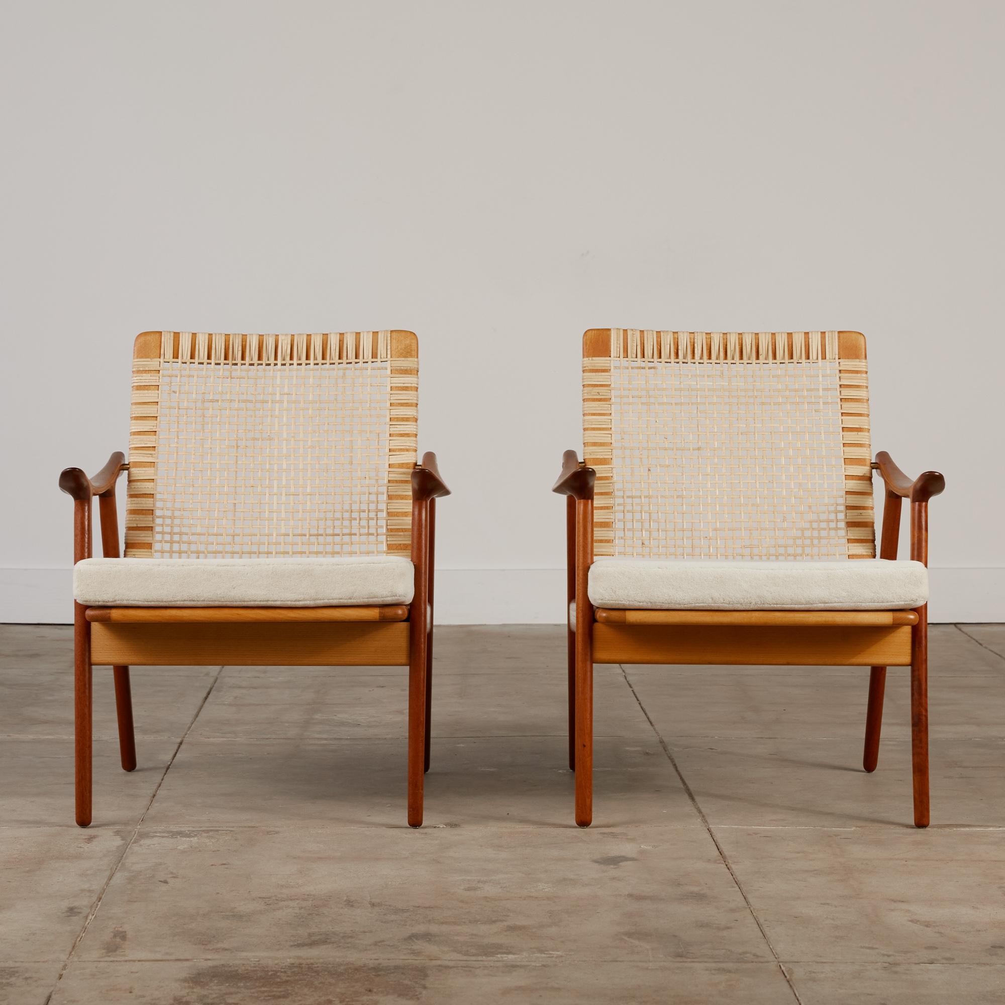 Alpaca Pair of Fredrik Kayser Lounge Chairs for Vatne Møbler