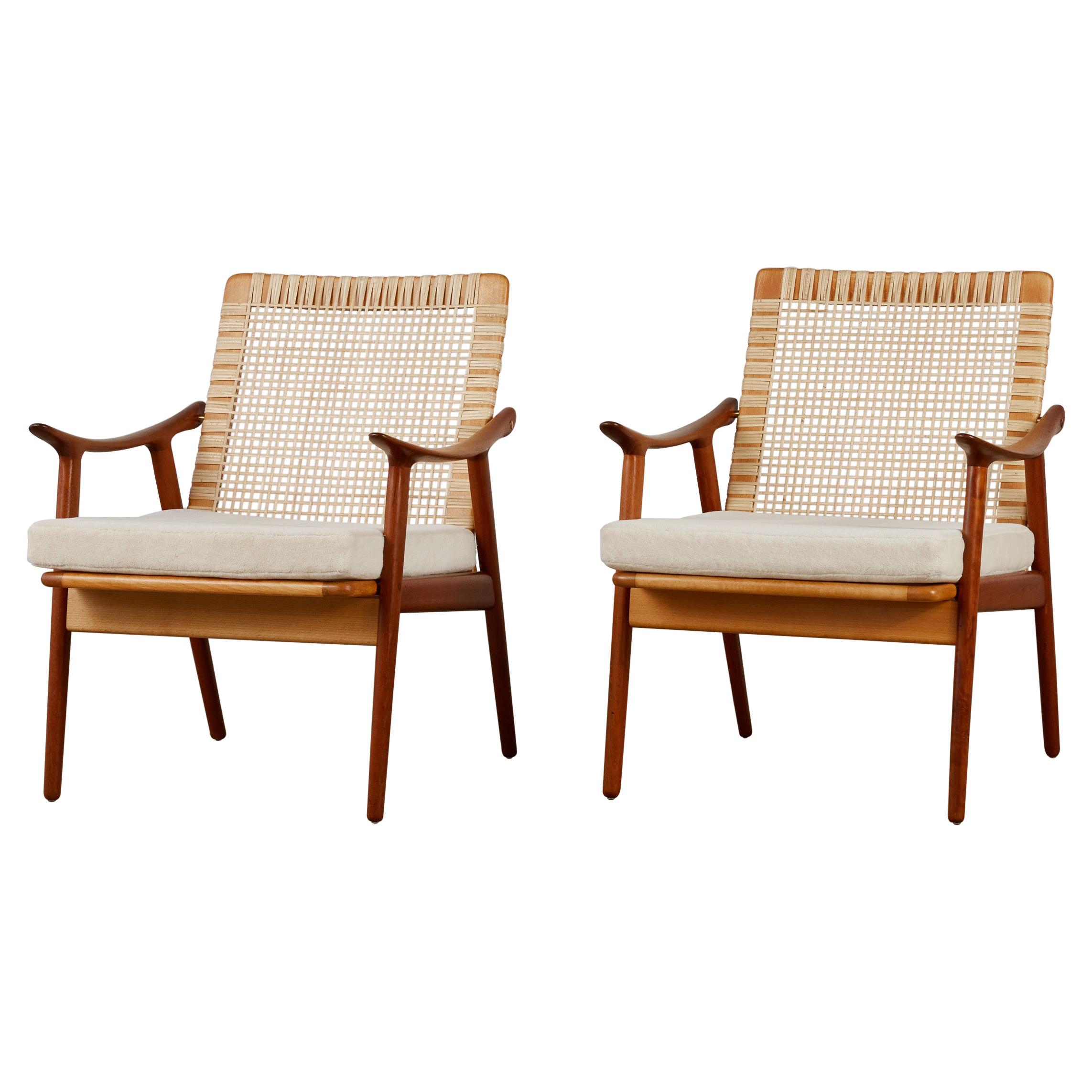 Pair of Fredrik Kayser Lounge Chairs for Vatne Møbler