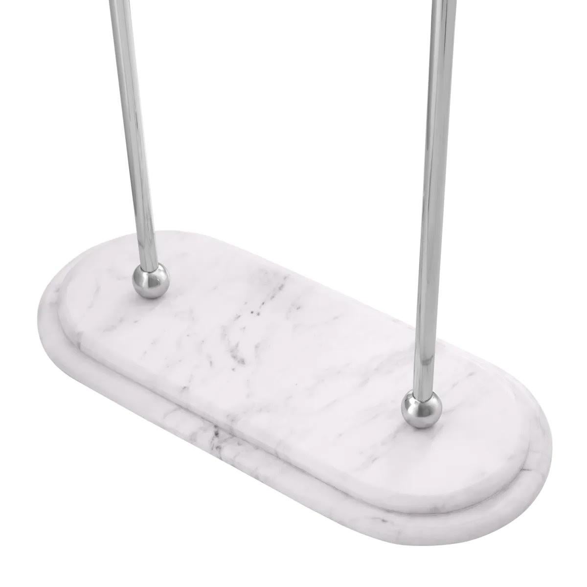 Pair of Free-Standing Towel Rails, Model S, Polished Stainless Steel. In New Condition For Sale In Saint-Ouen, FR