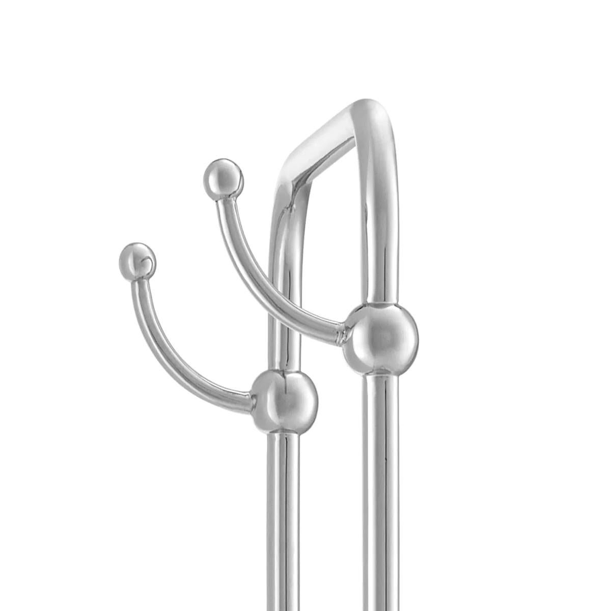 Contemporary Pair of Free-Standing Towel Rails, Model S, Polished Stainless Steel. For Sale