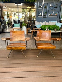 Coppia di sedie da salotto Freeform di Sabena of Mexico