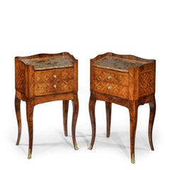Pair of Freestanding French Kingwood Bedside Cabinets