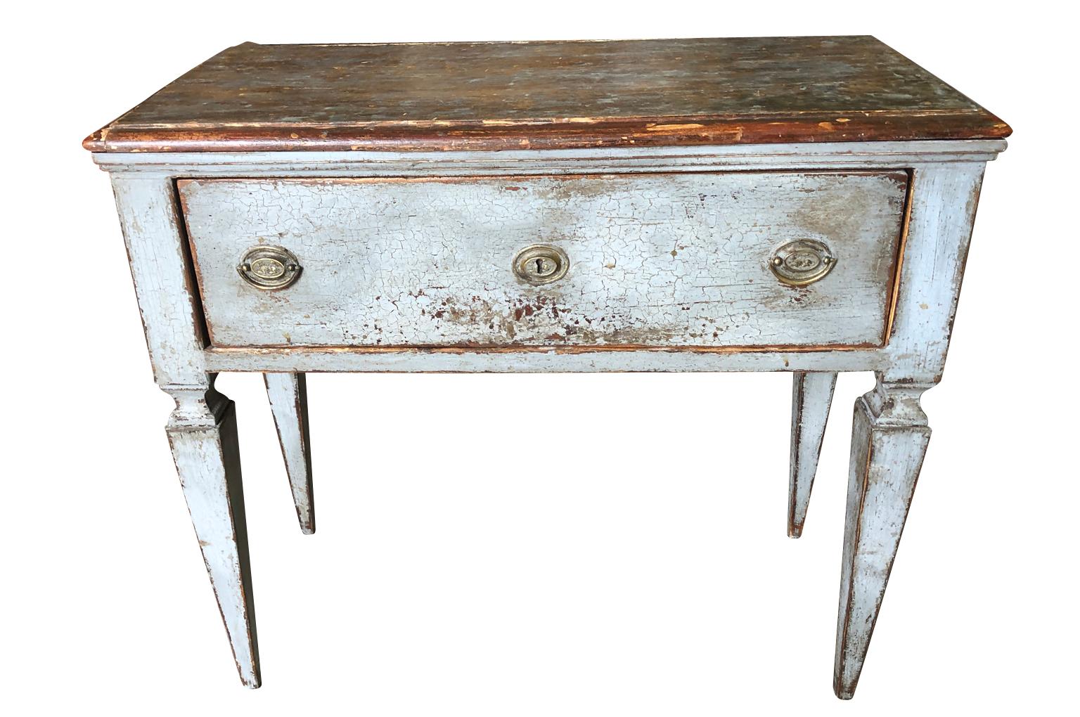 19th Century Pair of French 1 Drawer Side Tables