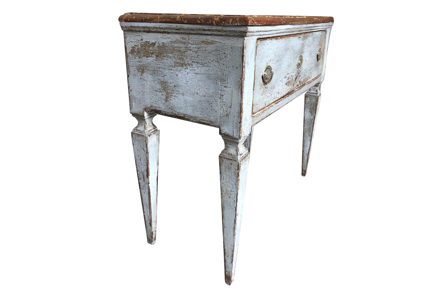 Wood Pair of French 1 Drawer Side Tables