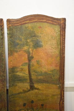 Pair of French 18th c. Painted Screen Panels