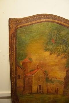 Pair of French 18th c. Painted Screen Panels