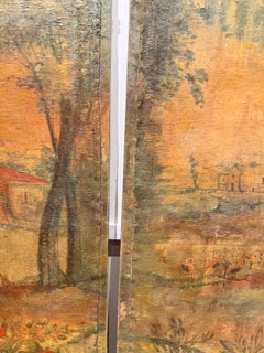 Pair of French 18th c. Painted Screen Panels