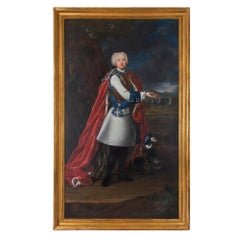 Pair of French 18th Century École Française Oil on Canvas Portraits