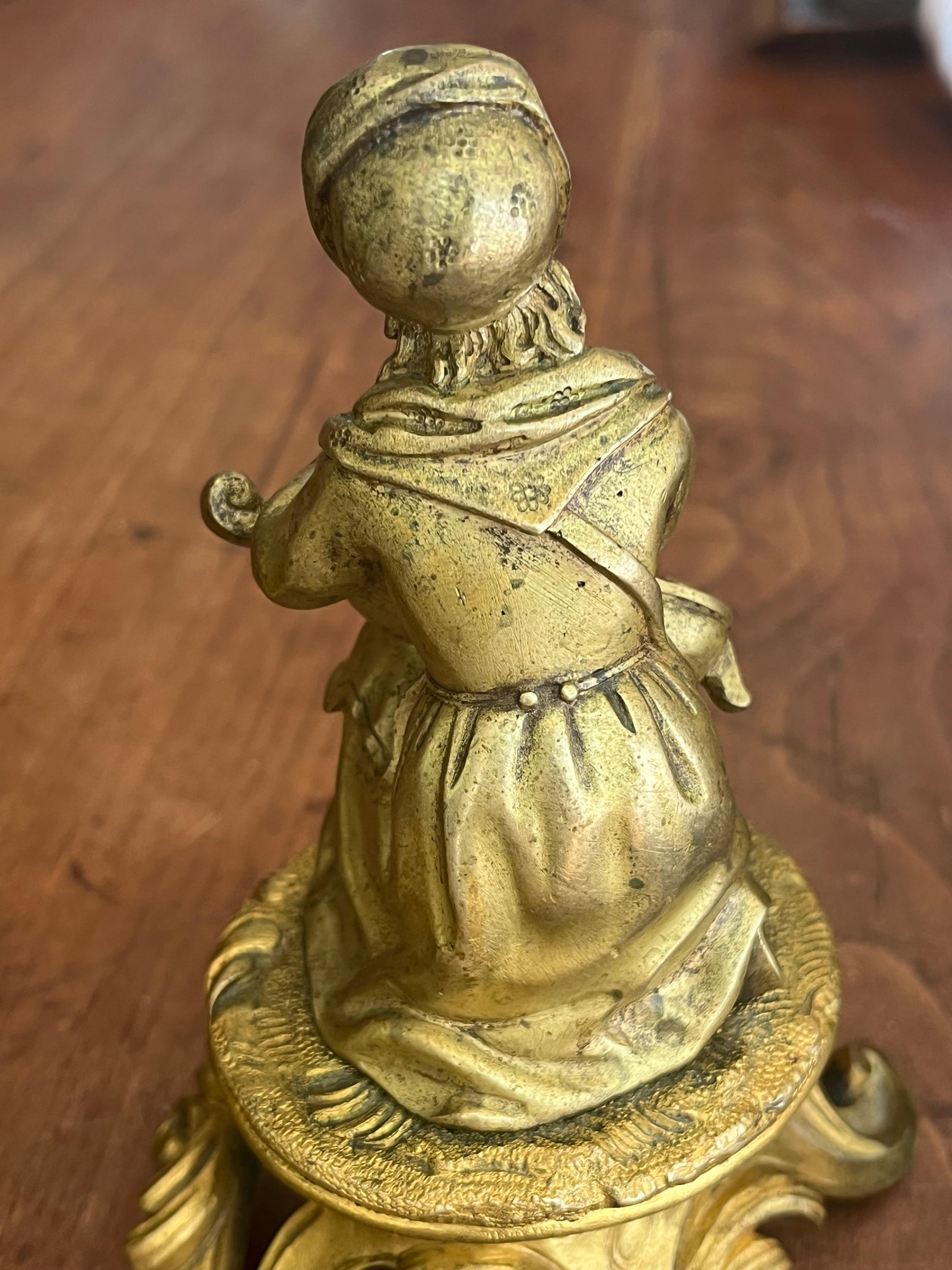 Pair of French 18th Century Figural Sculptures For Sale 4