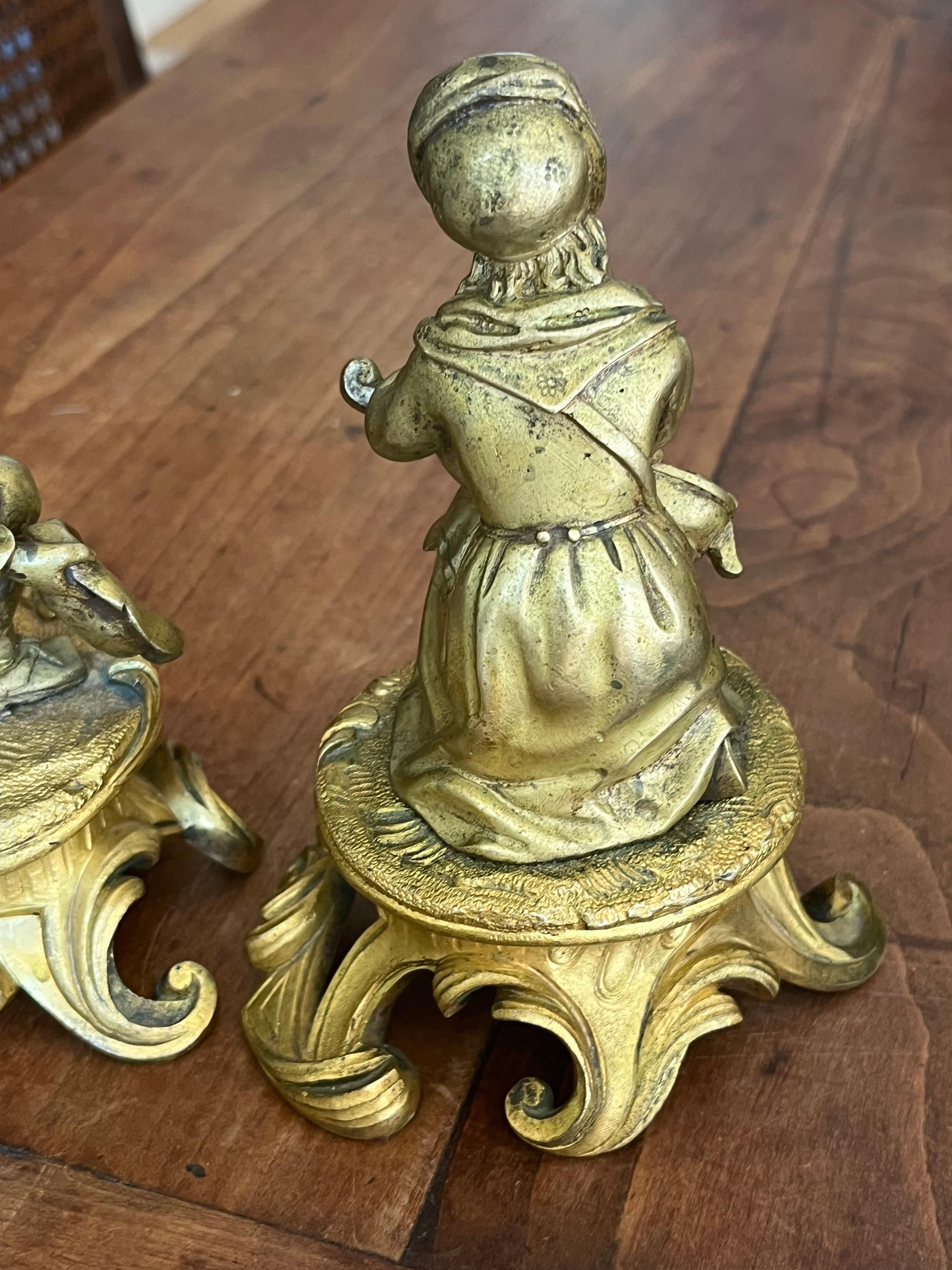 Pair of French 18th Century Figural Sculptures For Sale 6