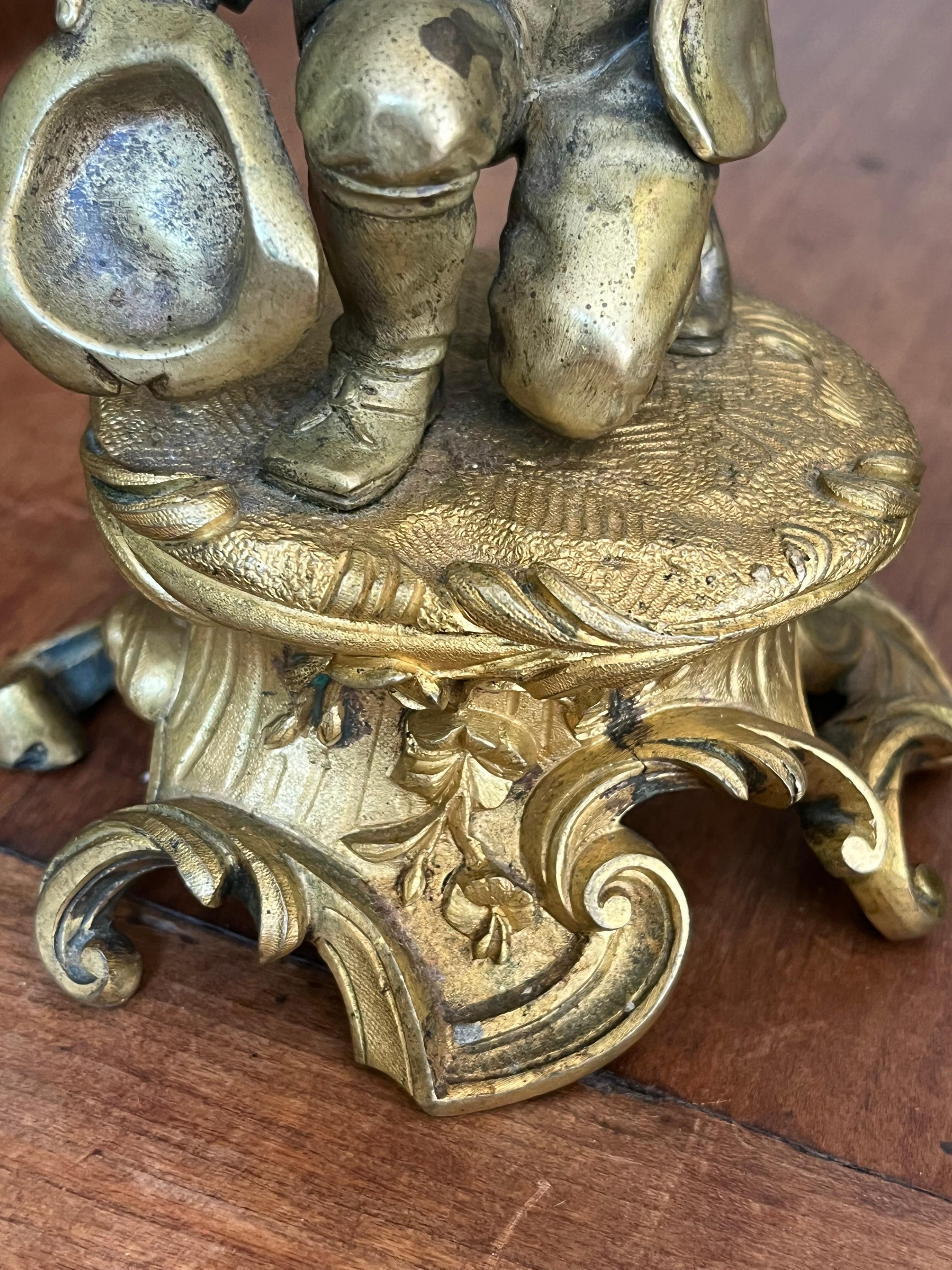 Pair of French 18th Century Figural Sculptures For Sale 9