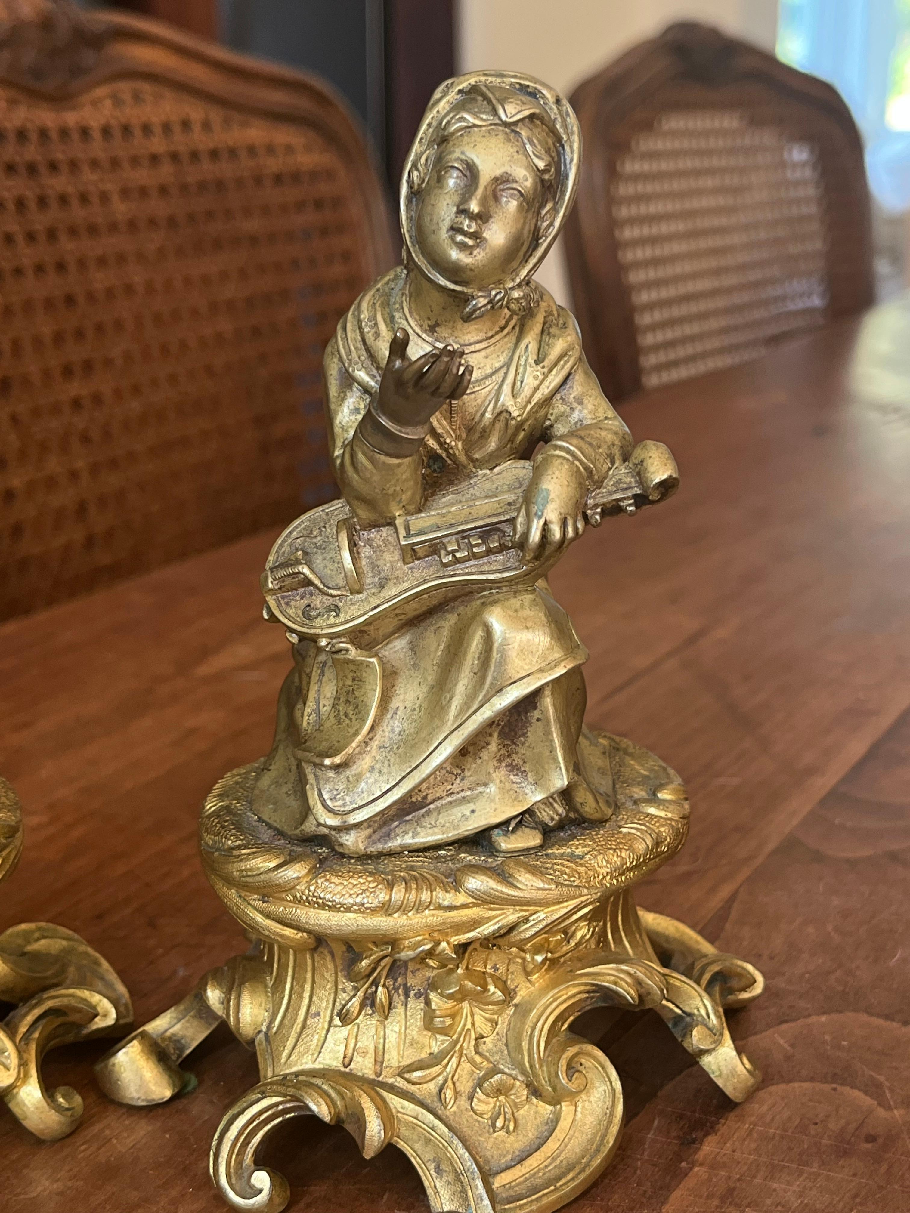 Pair of French 18th Century Figural Sculptures In Good Condition For Sale In Doylestown, PA