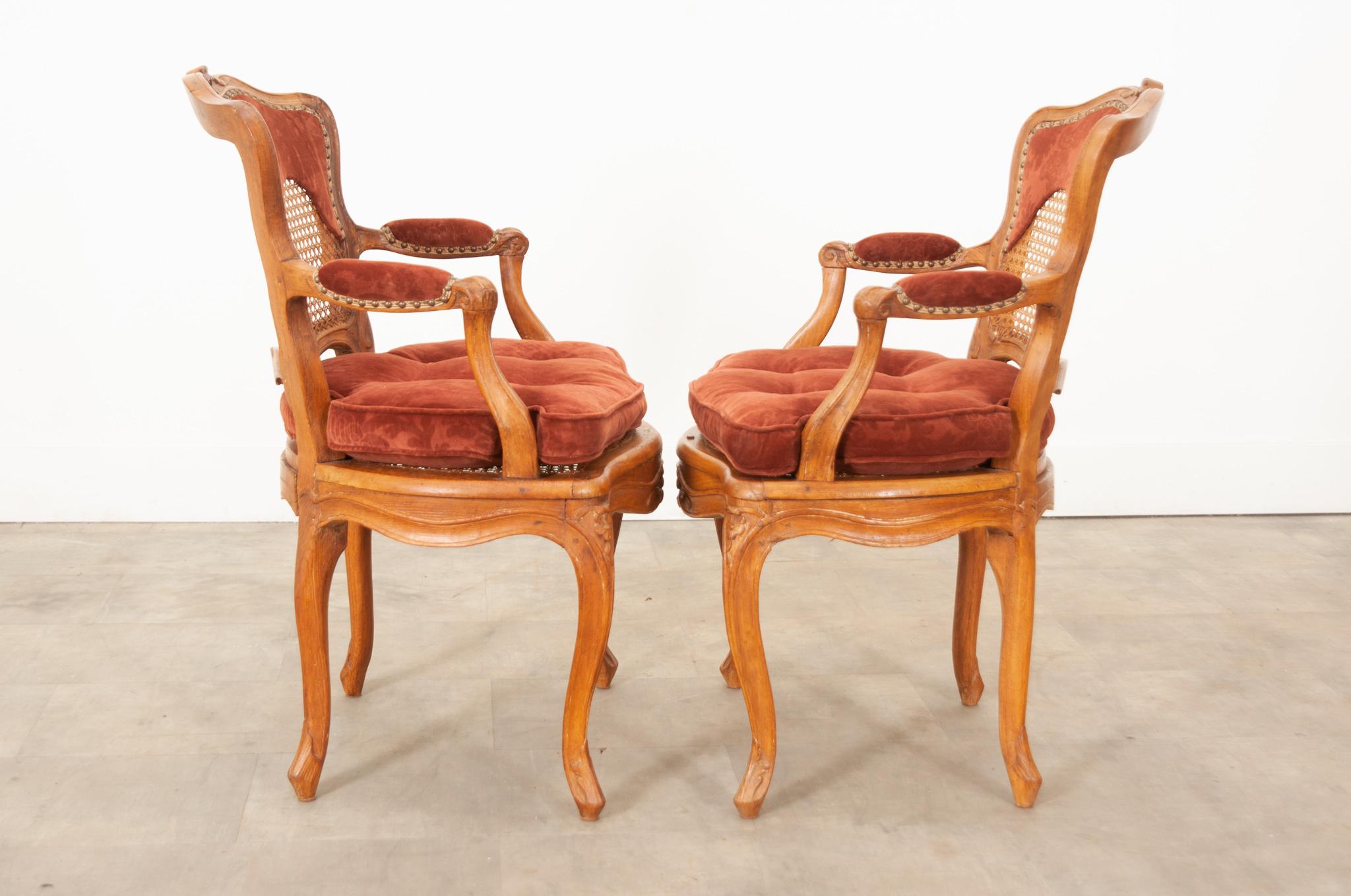 Pair of French 18th Century Louis XV Style  Fauteuils For Sale 5
