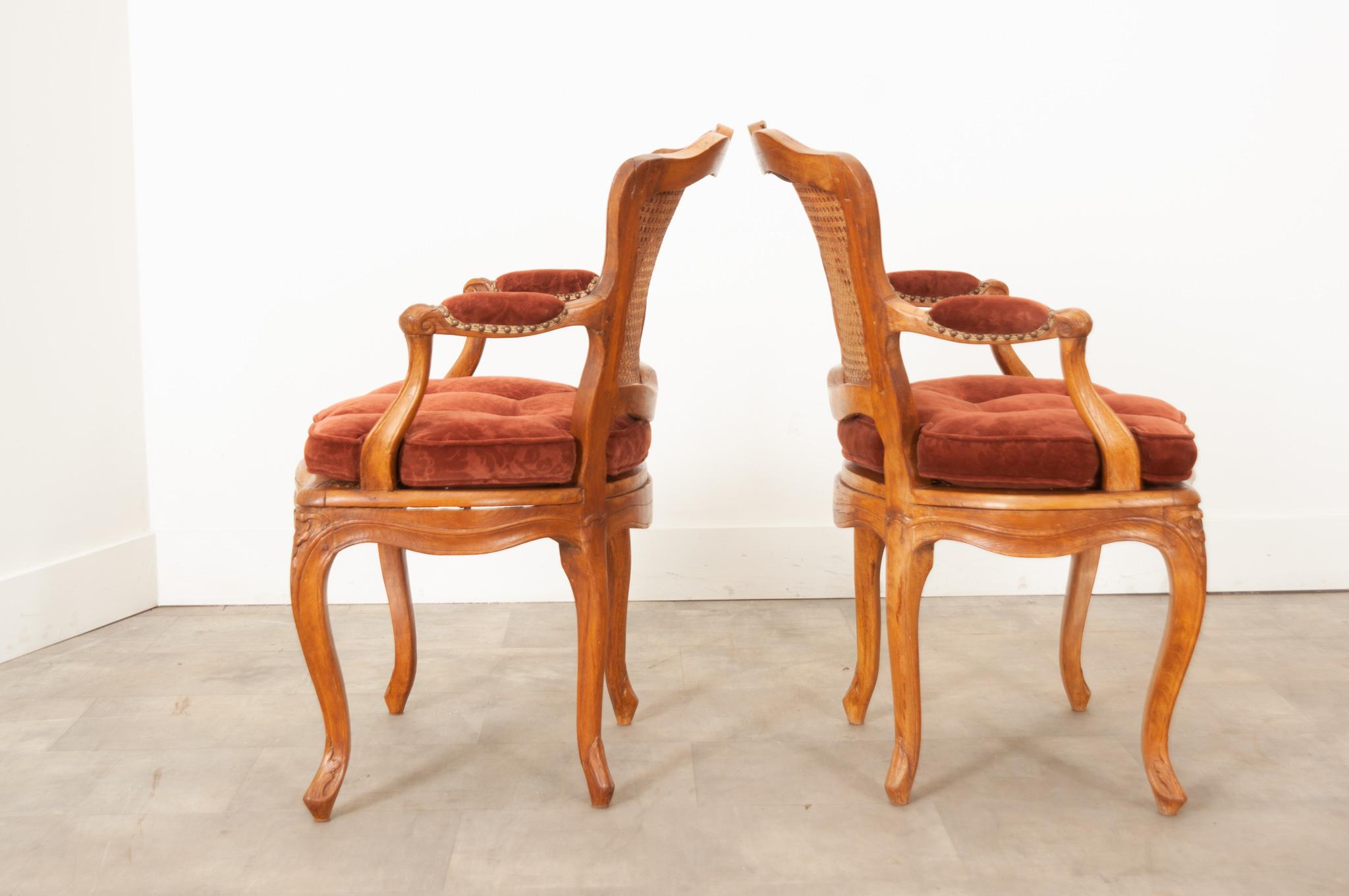 Pair of French 18th Century Louis XV Style  Fauteuils For Sale 11