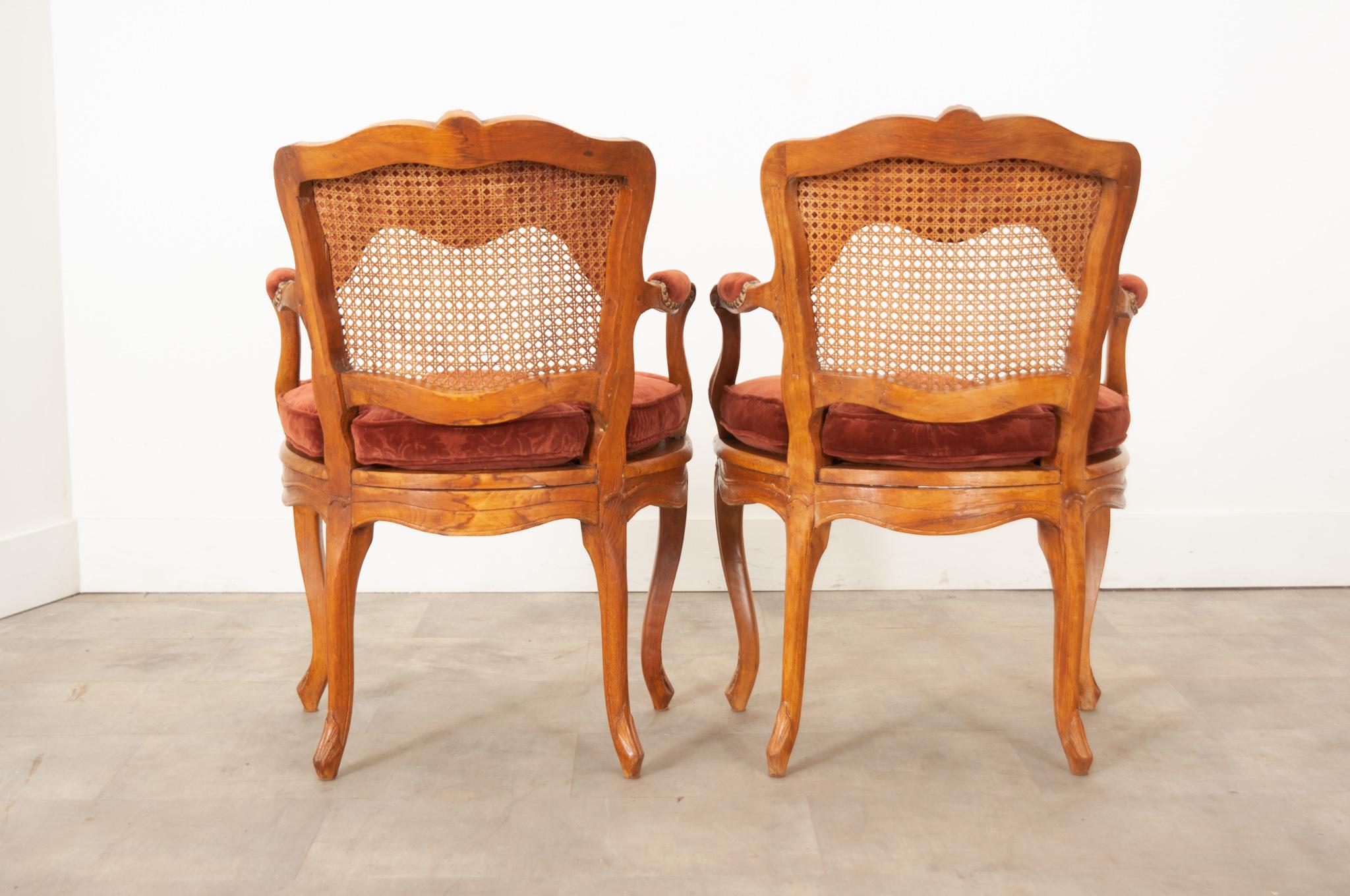 Pair of French 18th Century Louis XV Style  Fauteuils For Sale 3