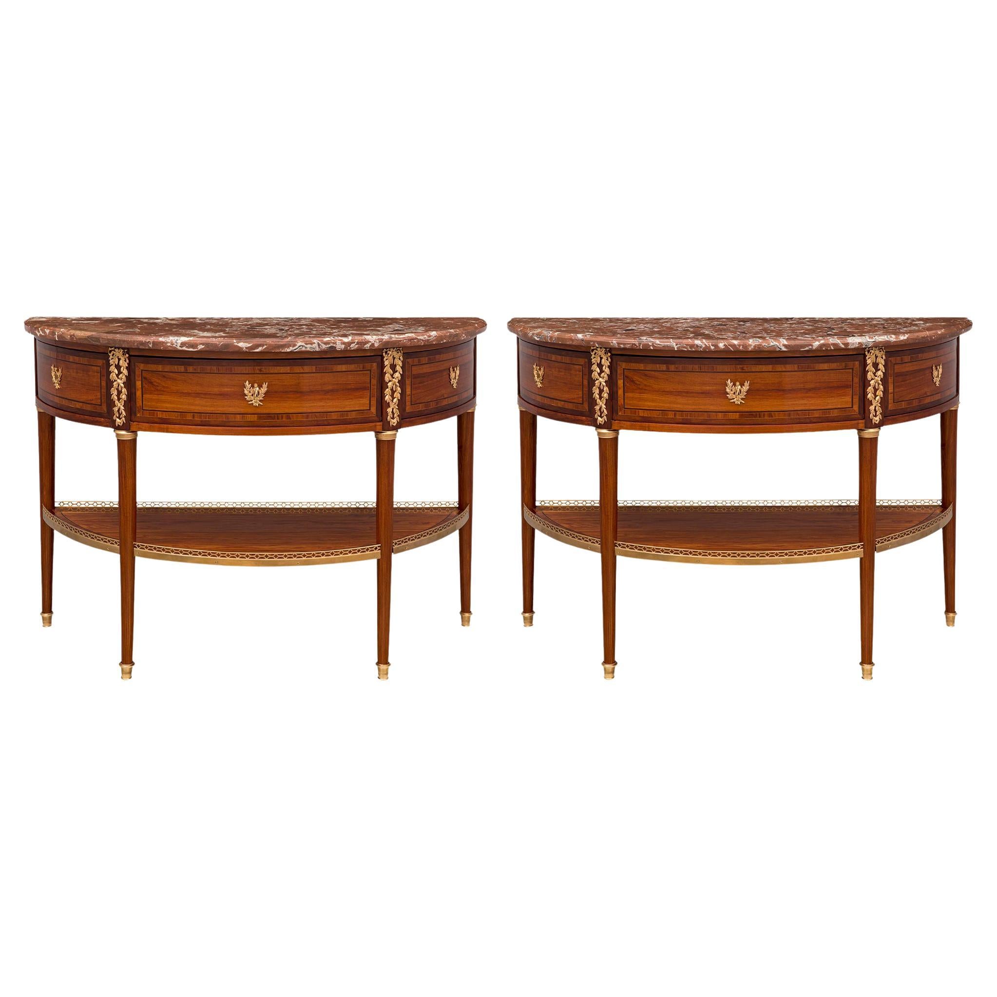 Pair of French 18th Century Louis XVI Period Console Tables