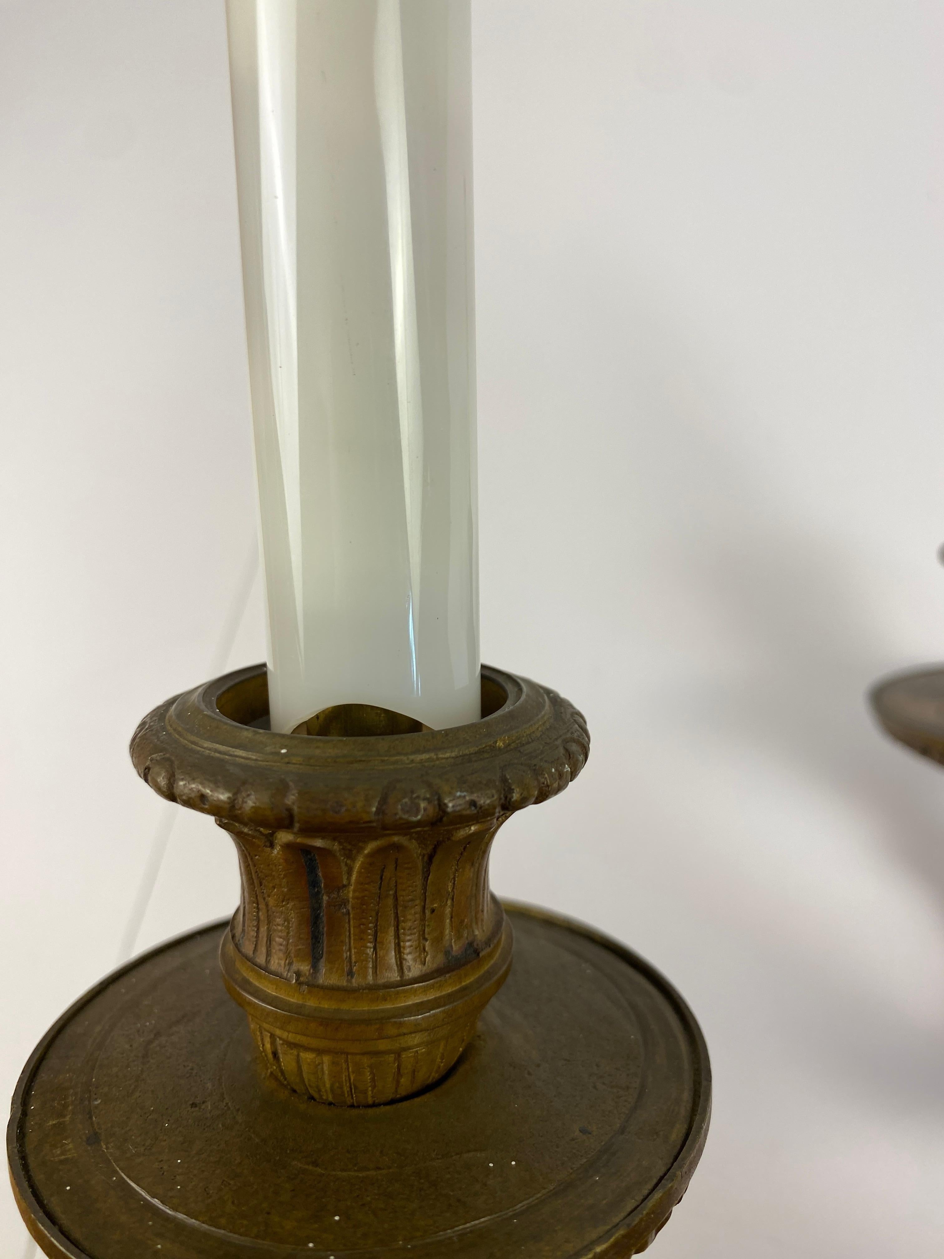 Pair of French 18th Century Louis XVI Style Bronze Doré Wall Sconces For Sale 9