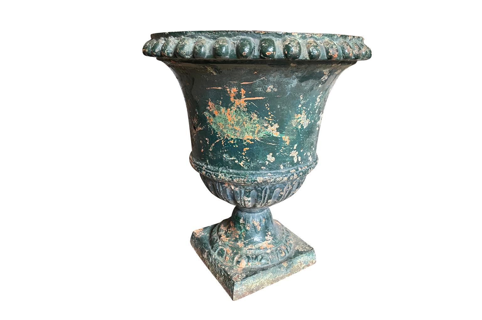 18th Century and Earlier Pair Of French 18th Century Medici Urns  For Sale