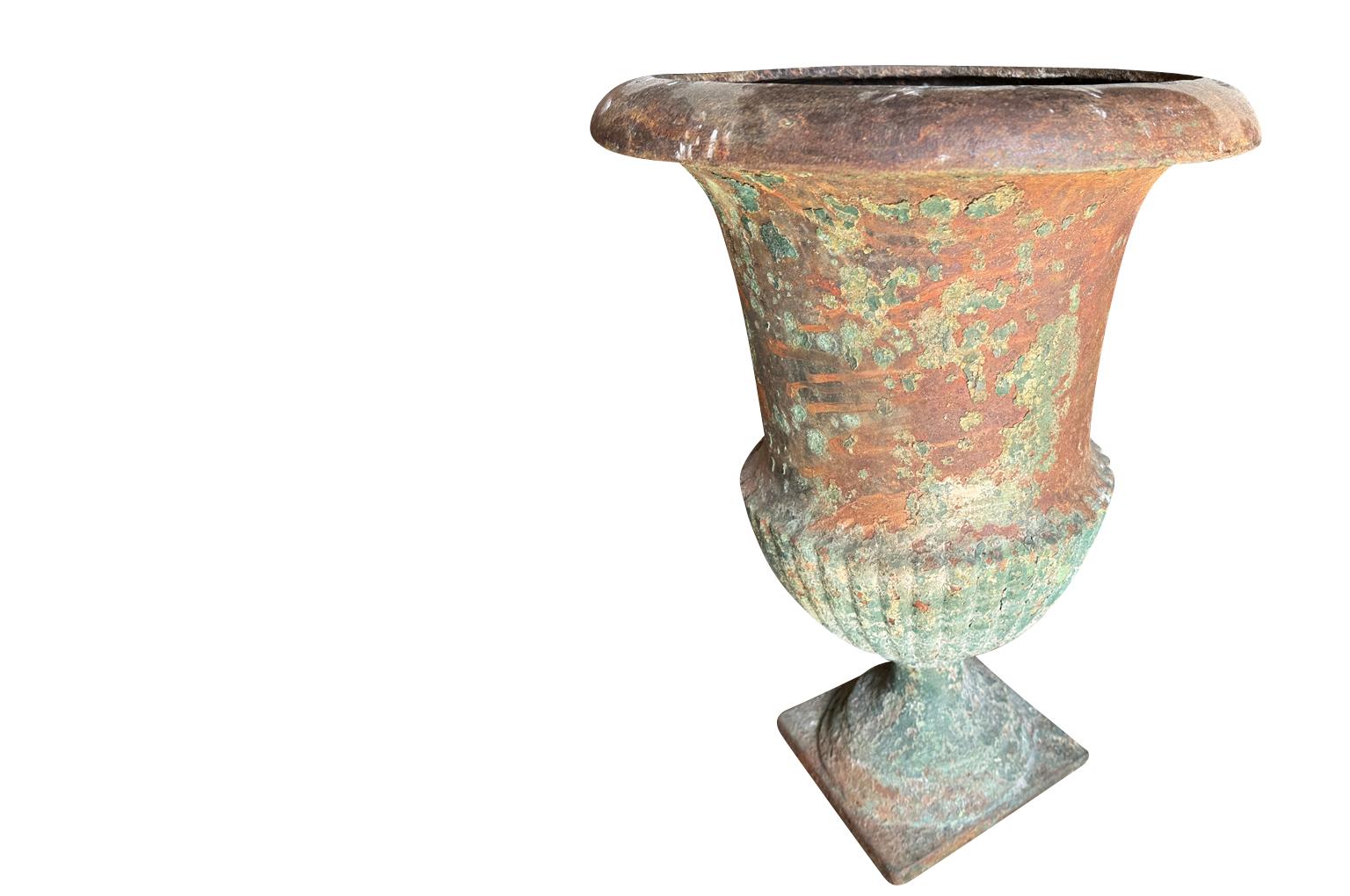 Pair Of French 18th Century Medici Urns For Sale 1
