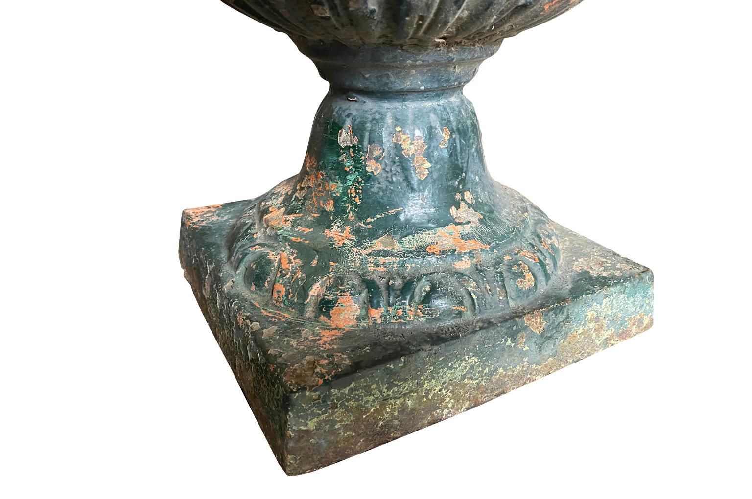 Pair Of French 18th Century Medici Urns  For Sale 1