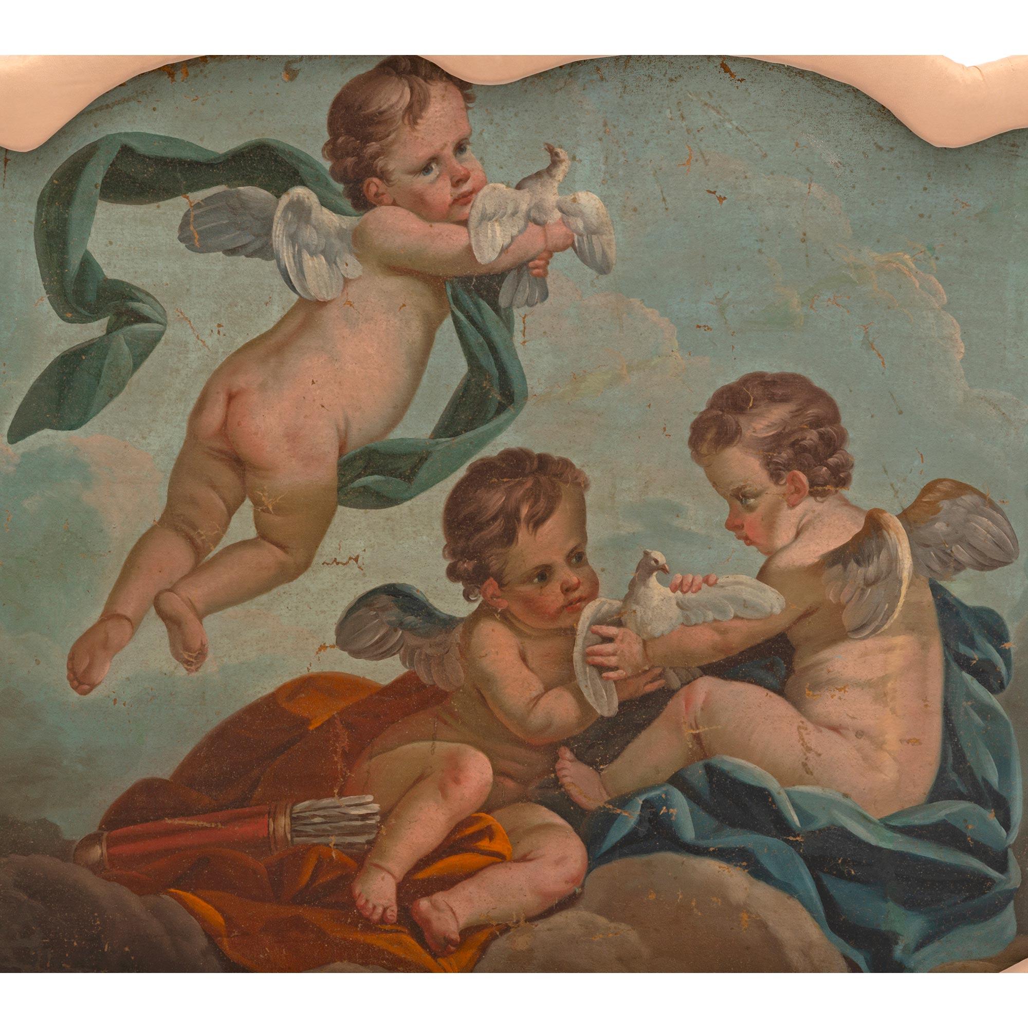 Français Paire de peintures à l'huile sur toile françaises du 18ème siècle en vente