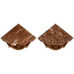 Pair of French 18th Century Régence St. Encoignure Corner Cabinets