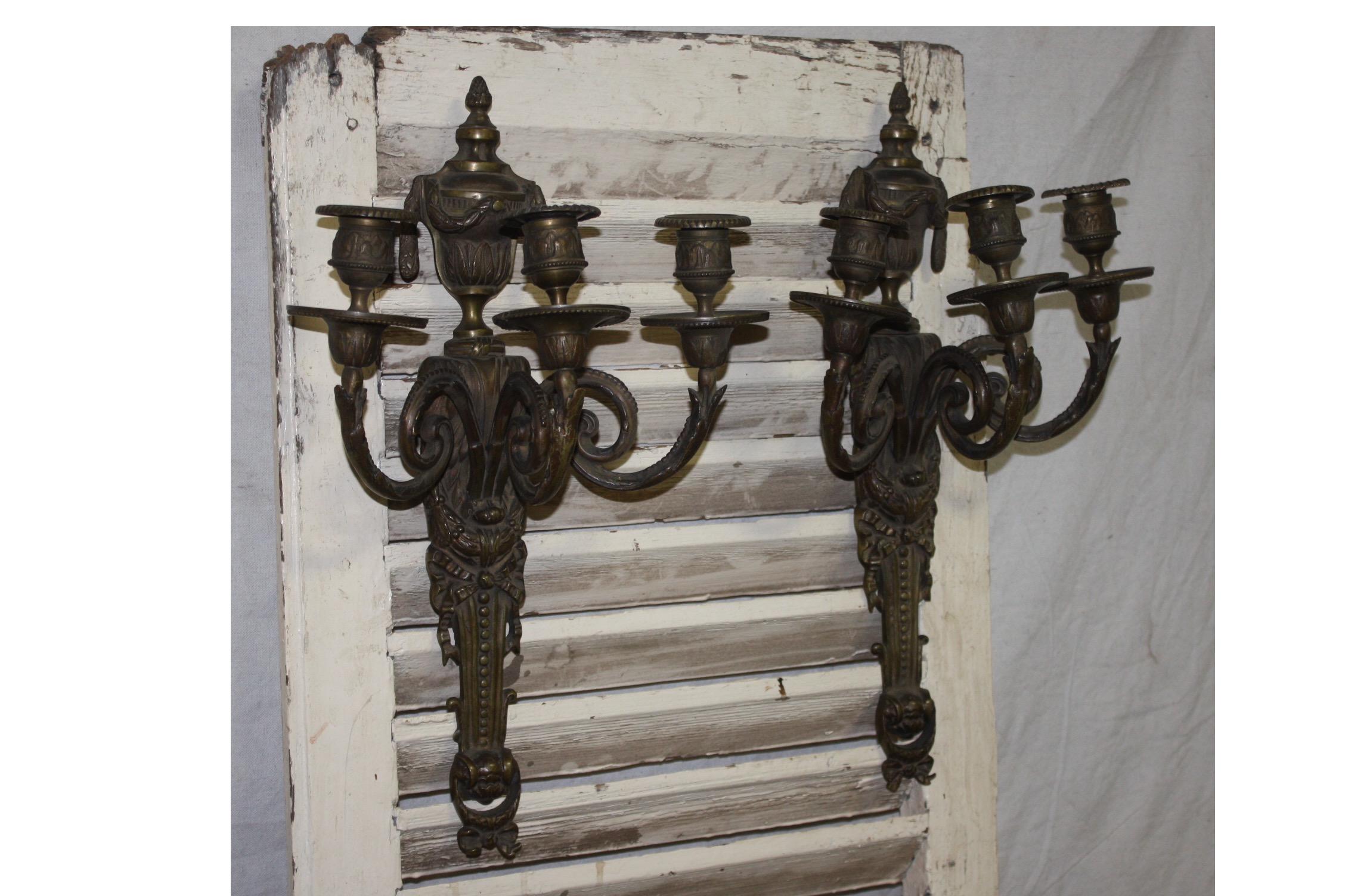 Pair of French 18th Century Sconces In Good Condition For Sale In Stockbridge, GA