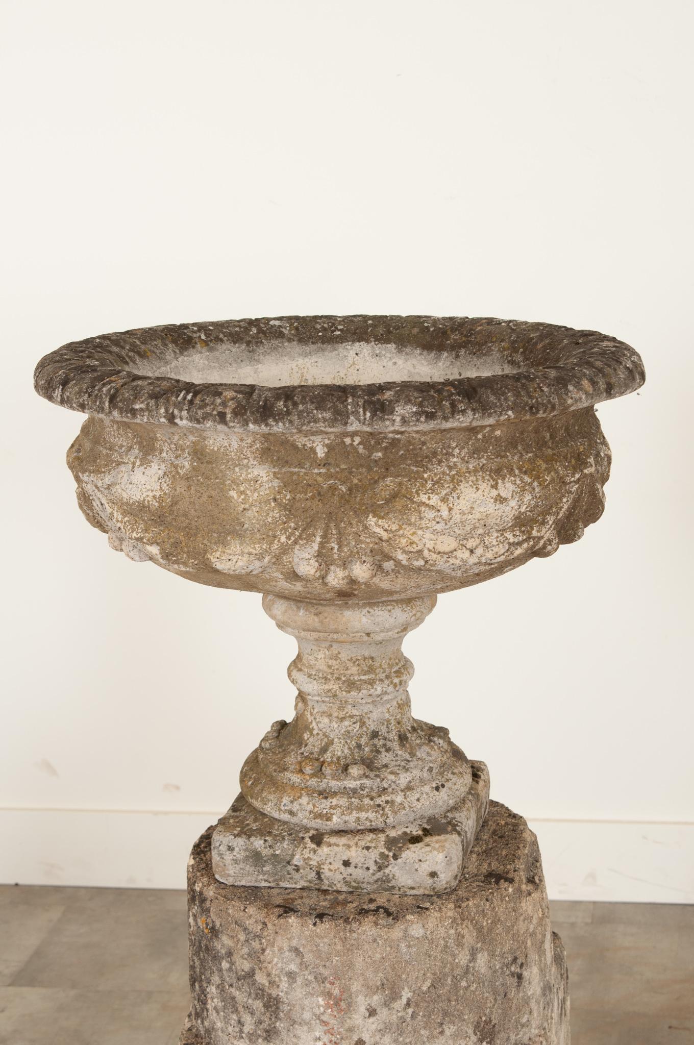 Pair of French 18th Century Stone Planters For Sale at 1stDibs