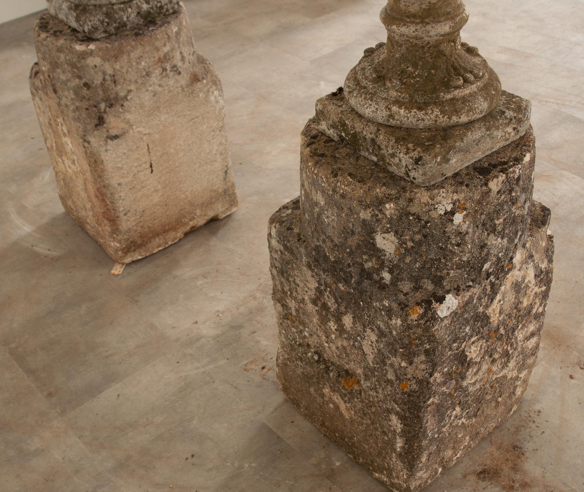 Pair of French 18th Century Stone Planters For Sale at 1stDibs