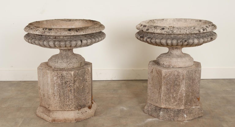 Pair of French 18th Century Stone Planters For Sale at 1stDibs