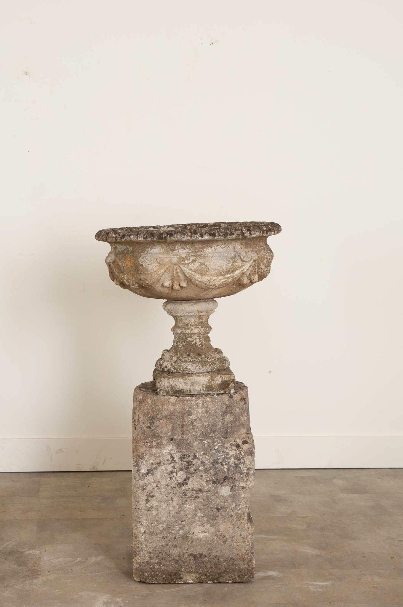 Pair of French 18th Century Stone Planters For Sale at 1stDibs