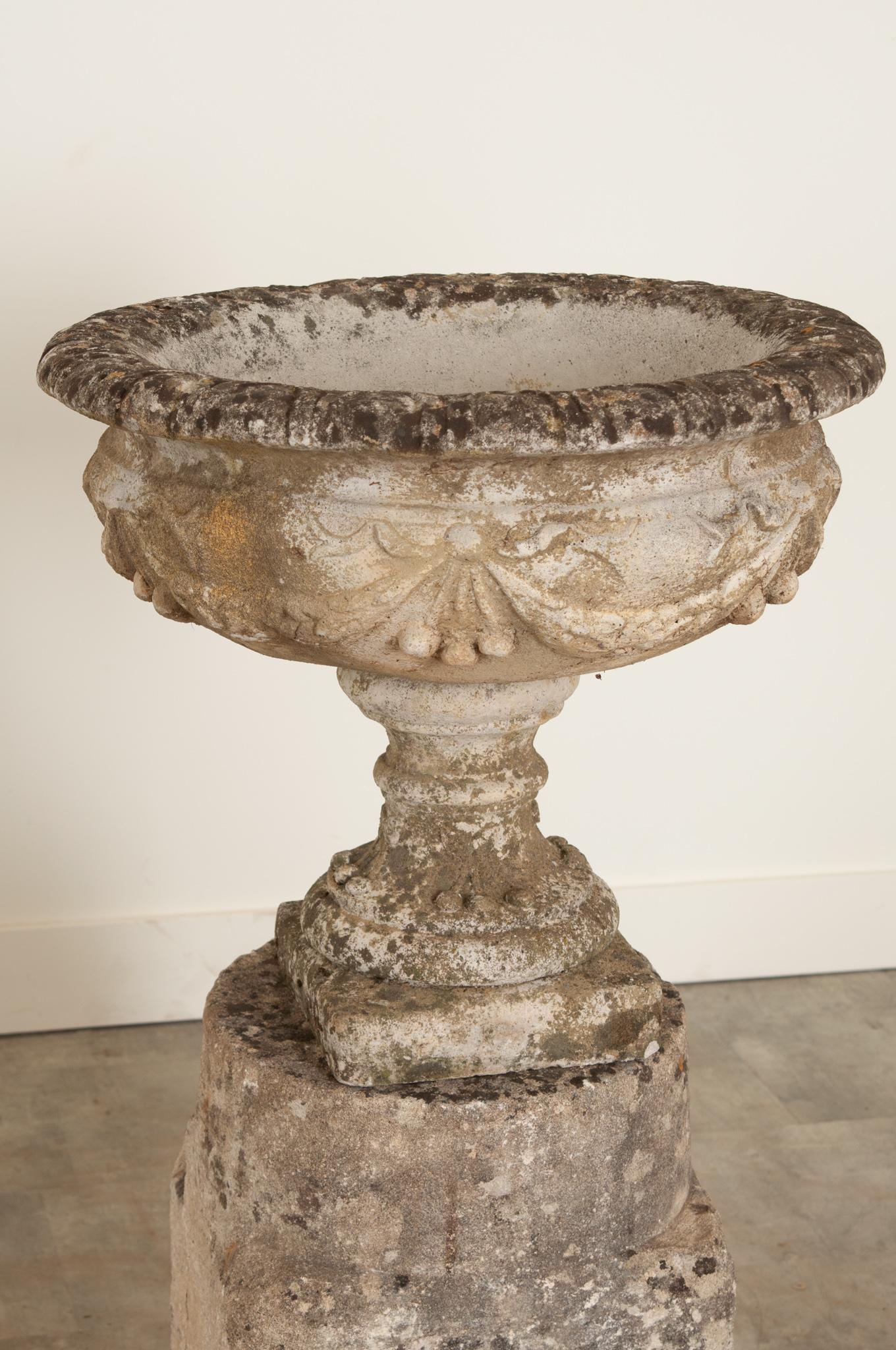 Pair of French 18th Century Stone Planters For Sale at 1stDibs