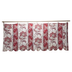 Pair of French 18th Century Toile de Nantes 'Cornue Fleuri' Pelmets