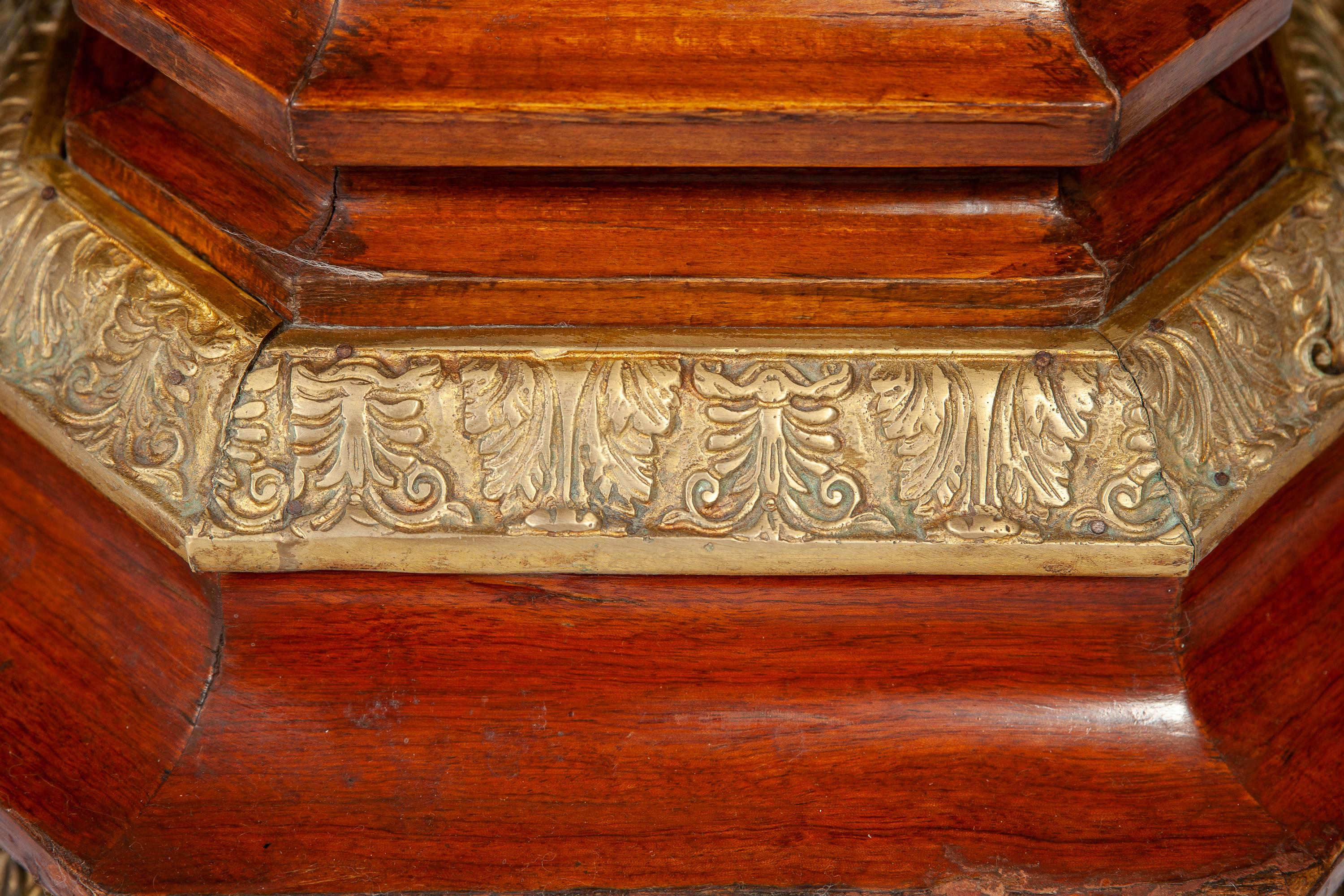 Pair of French 19th Century Marquetry Inlaid Large Pedestals For Sale 1