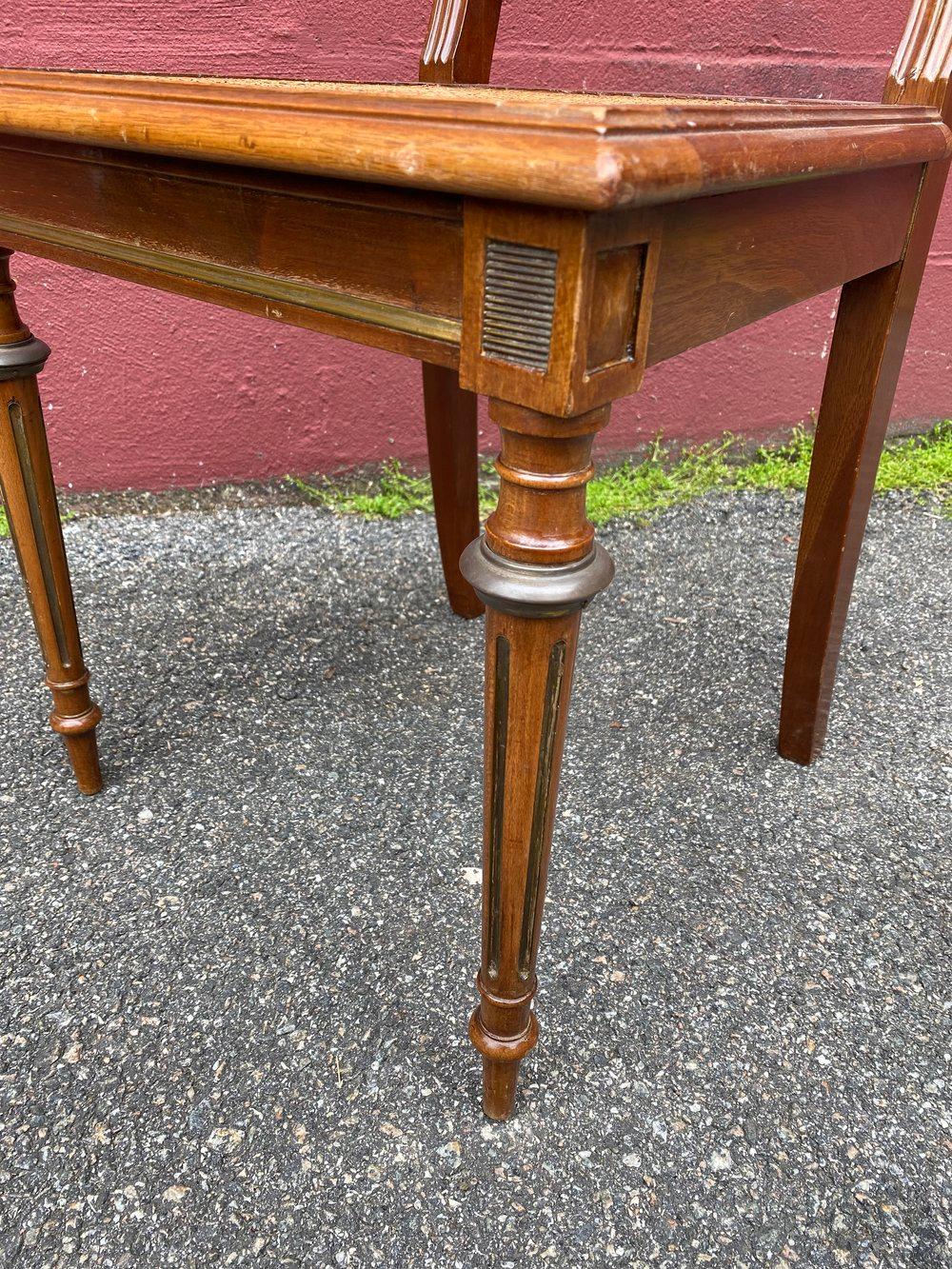 Pair of French 1900s Side Chairs with Caned Seats For Sale 7