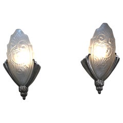 Coppia di lampade da parete francesi Art&Deco degli anni '20