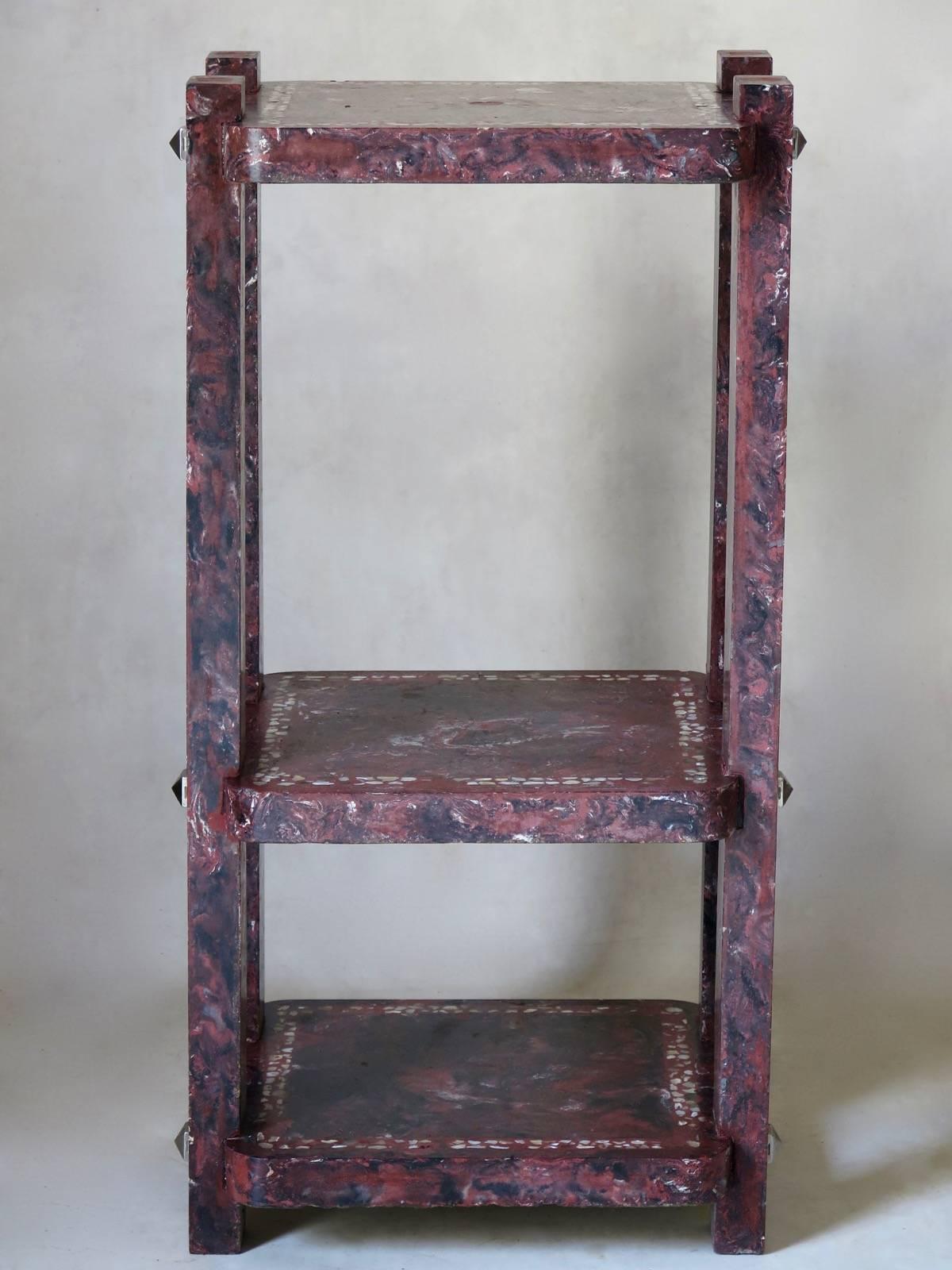 Pair of French 1930s Terrazzo Side Tables For Sale 4