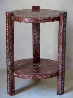 Pareja de mesas auxiliares francesas de terrazo de los años 30