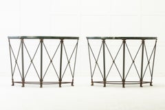 Pair of French 1940s Iron Console Tables