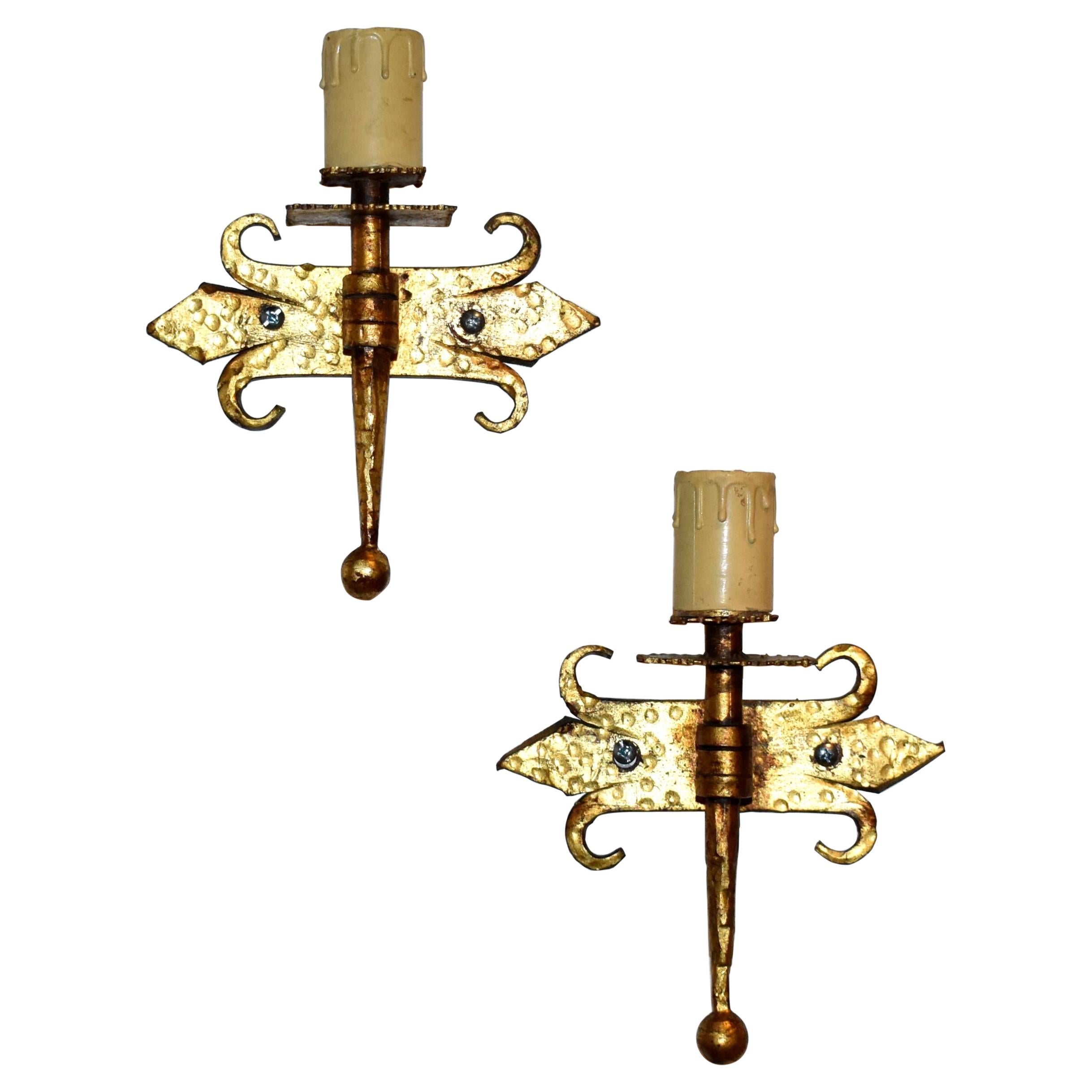Pair of French 1940s Sconces