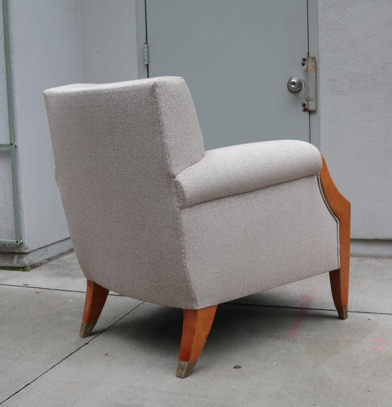 Pair of French 1940s Style Club Chairs For Sale at 1stDibs