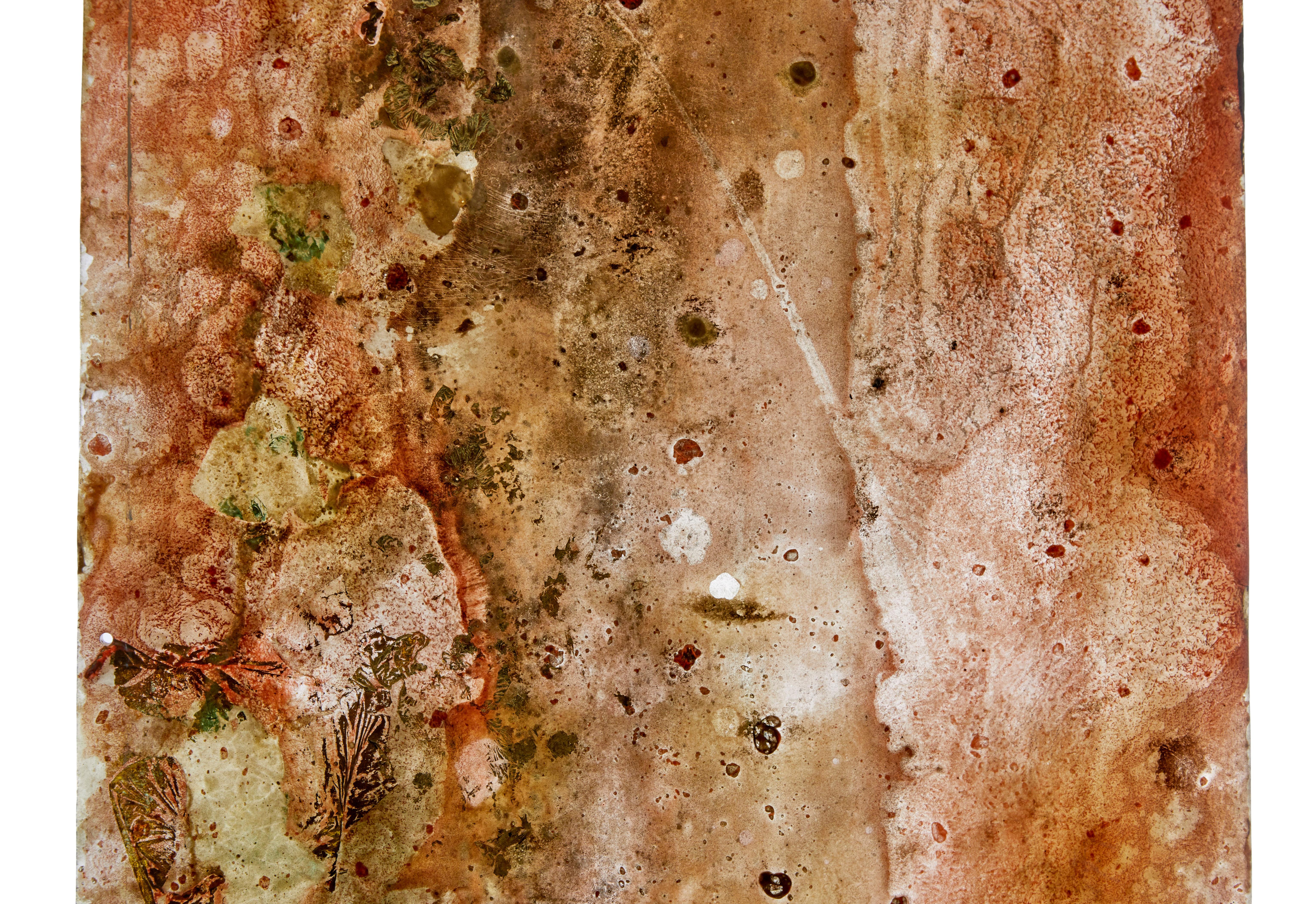 Gold Leaf Pair of French 1950’s abstract acrylic panels