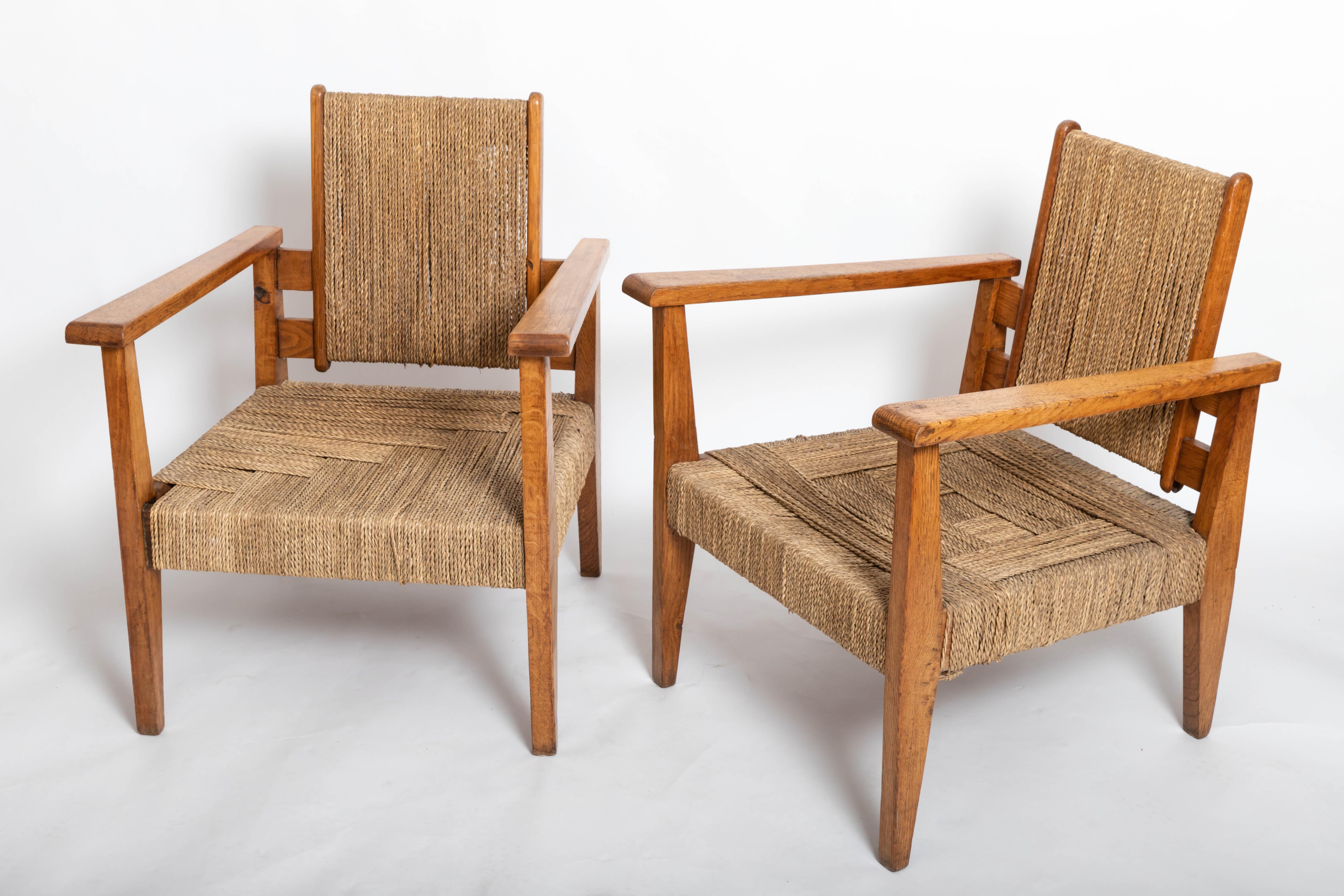 Pair of 1950s sculptural chairs.