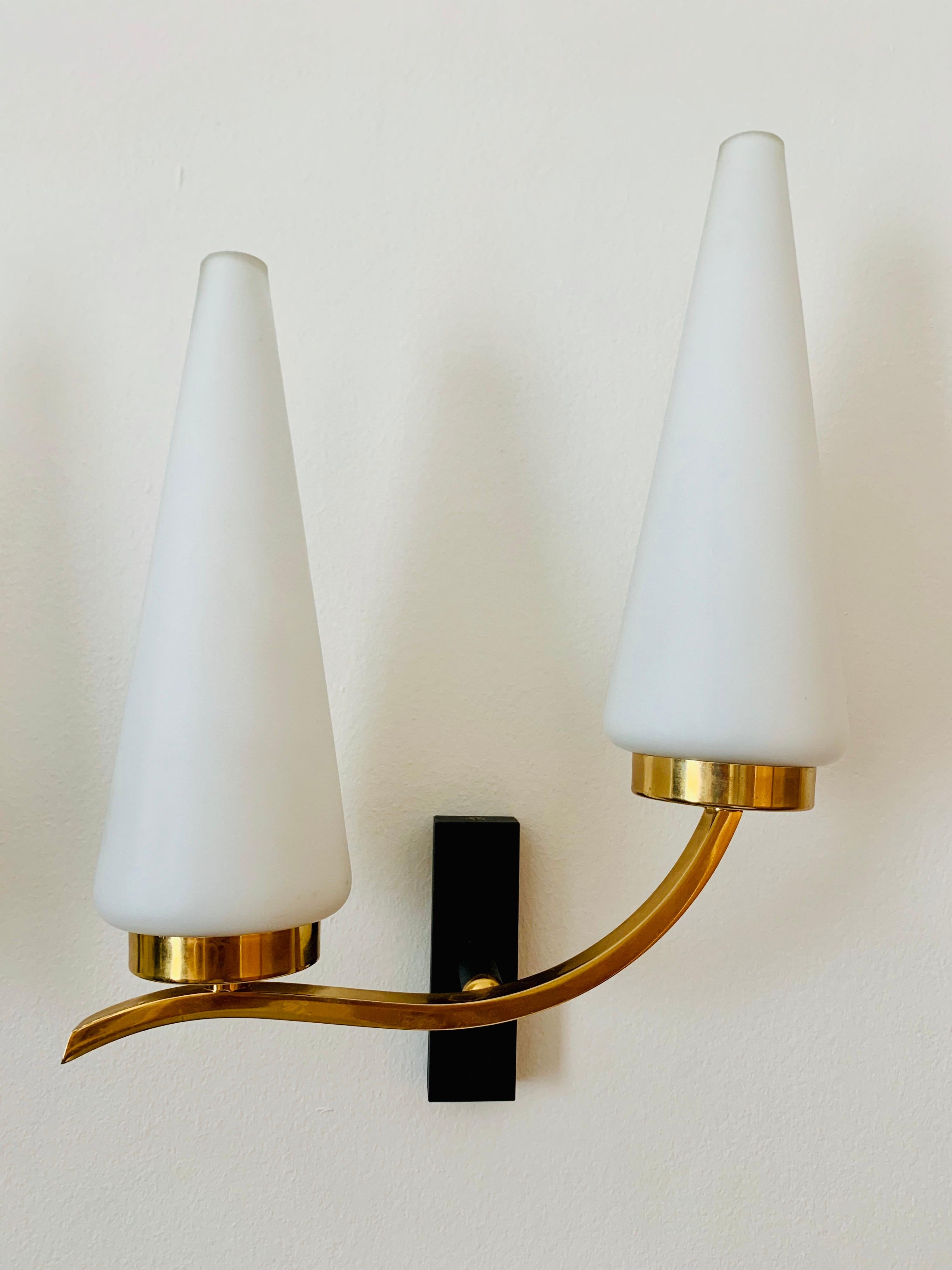 Mid-20th Century Pair of French 1950s Lunel Wall Lights