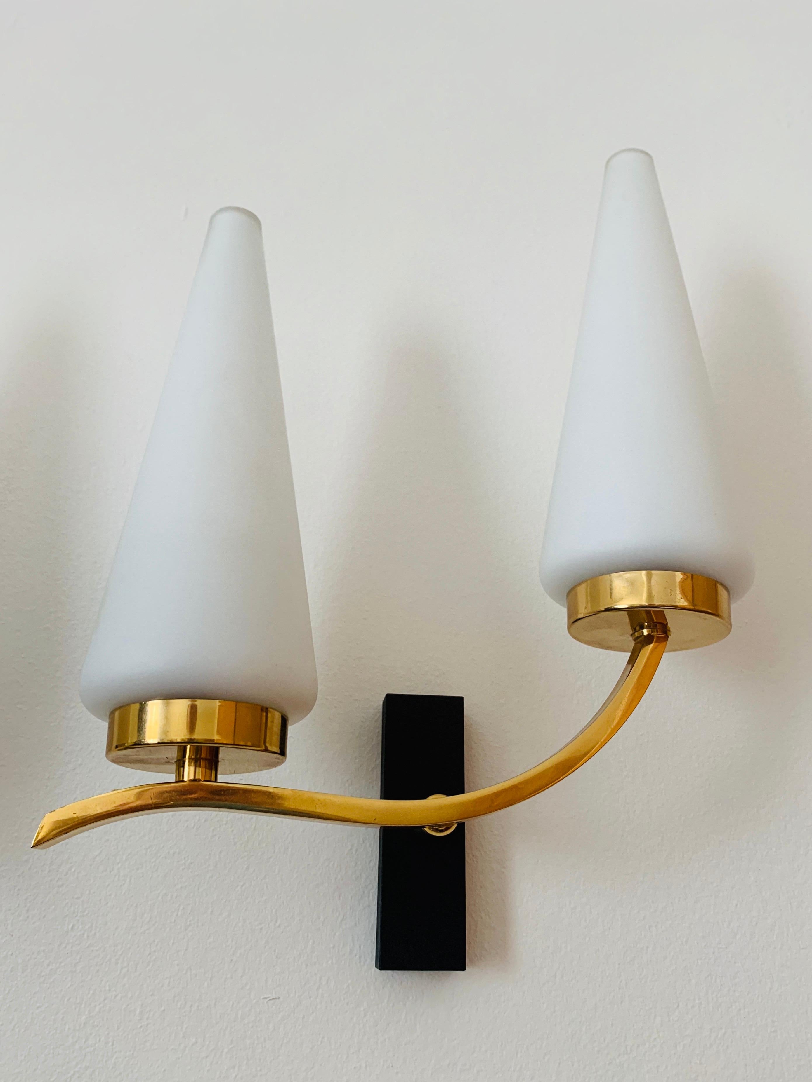 Pair of French 1950s Lunel Wall Lights 1