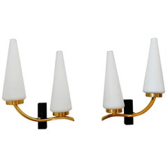 Pair of French 1950s Lunel Wall Lights