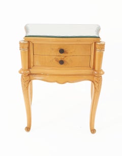 Pair of French Mid-Century Maple End Tables