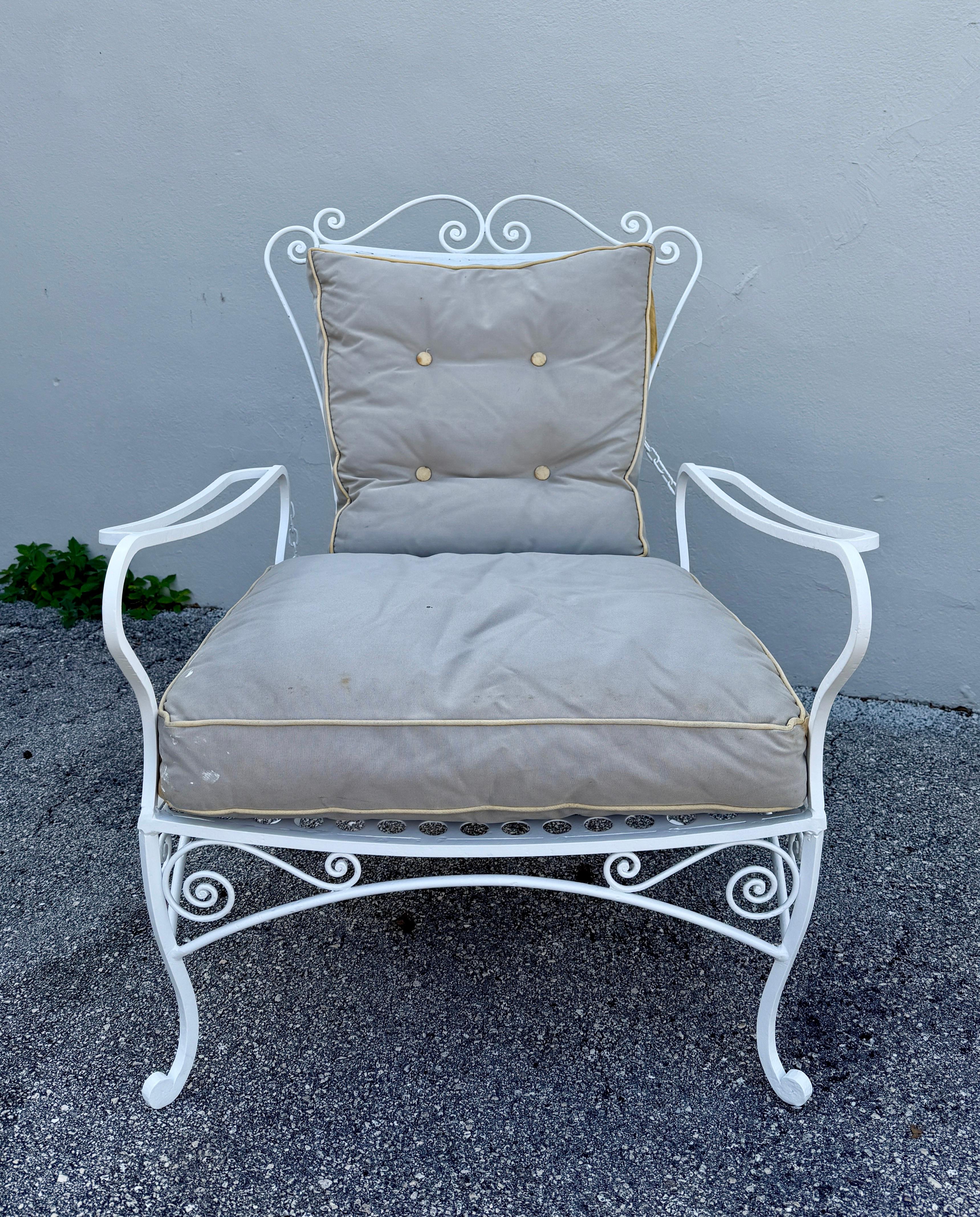 Paar französische Gartenstühle mit Liegefunktion aus den 1950er Jahren im Angebot 3