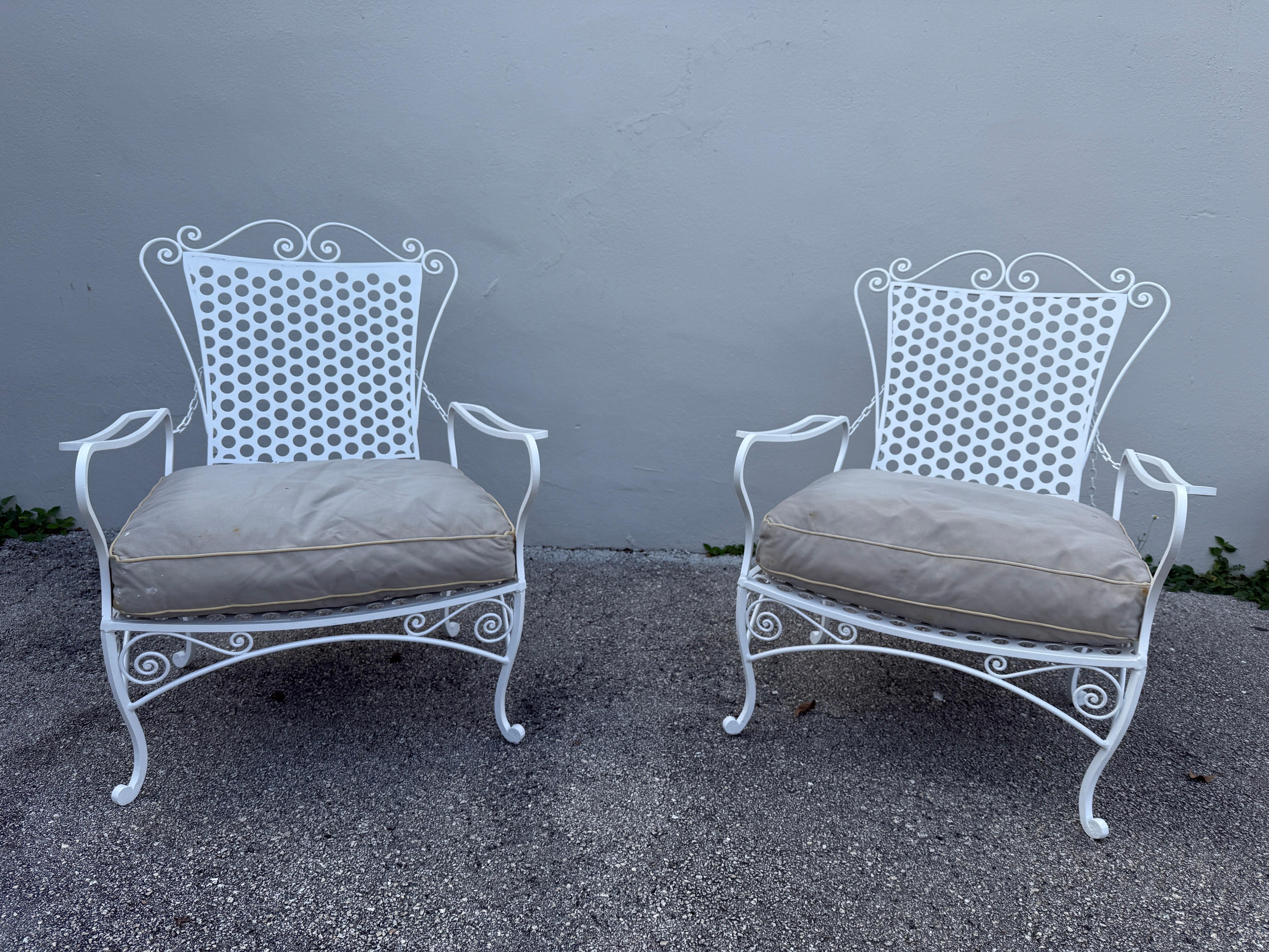 Paar französische Gartenstühle mit Liegefunktion aus den 1950er Jahren im Angebot 5