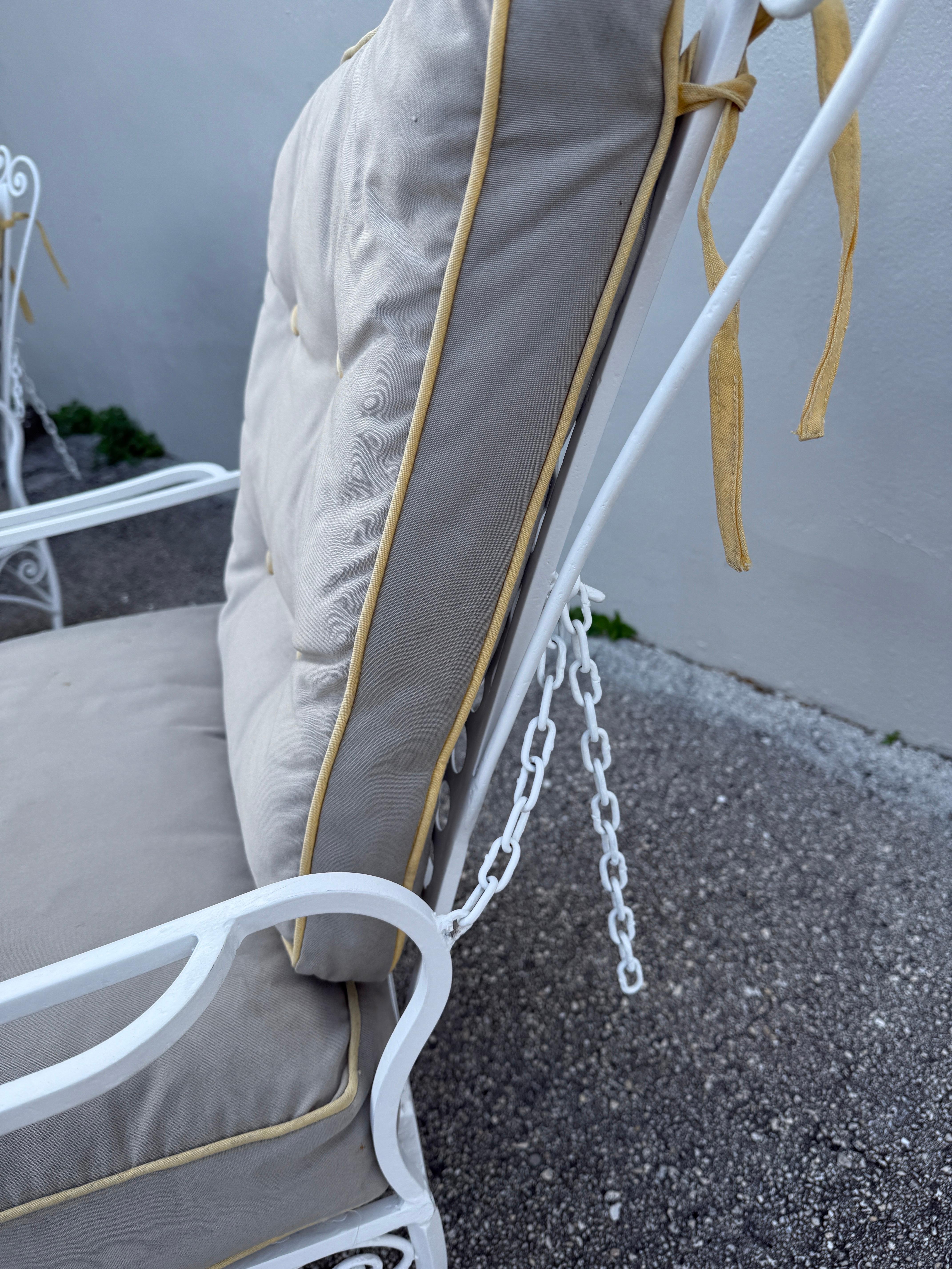 Paar französische Gartenstühle mit Liegefunktion aus den 1950er Jahren im Angebot 6